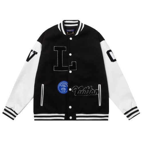 Louis Vuitton Men Womens Jackets Coat Luxury Brand Mens Jackets Varsity Blouson Top Quality   