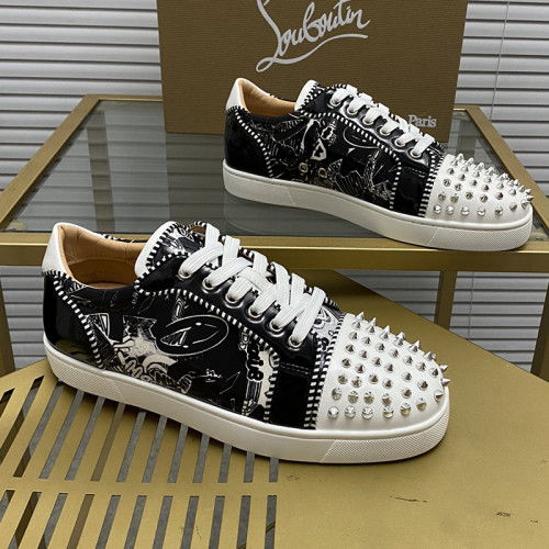 Christian Louboutin Mens Shoes Sneakers Luxury Brand Red Bottom Design Sports Footwears with Original Box