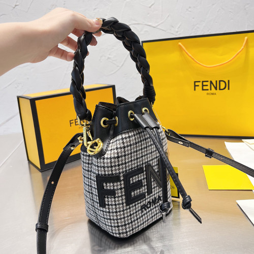 Fendi Womens Bag Shoulder Bags Luxury Brand MON TRESOR Bucket Bag with Original Box