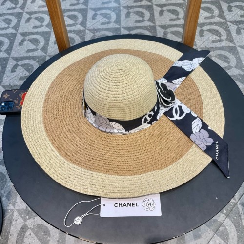 Chanel Womens Hats Luxury Brand Straw Hat with Original Box  