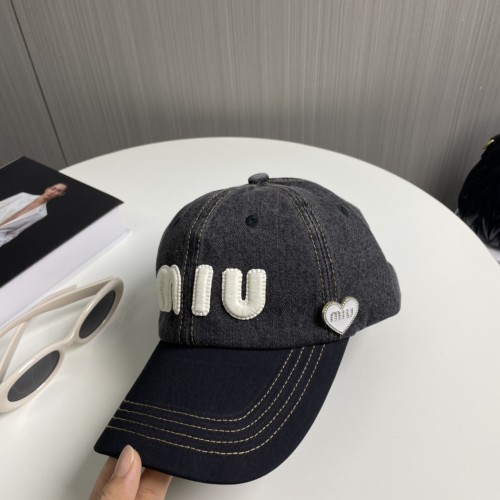 Miumiu Womens Mens Cap Baseball Hat Luxury Brand with Original Box  