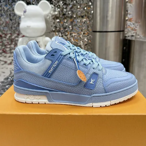 Louis Vuitton Mens Shoes Fashion Sneakers Design Luxury Brand LV TRAINER SNEAKER 1ABLVV Mix of materials with Original Box 1ABLUR  
