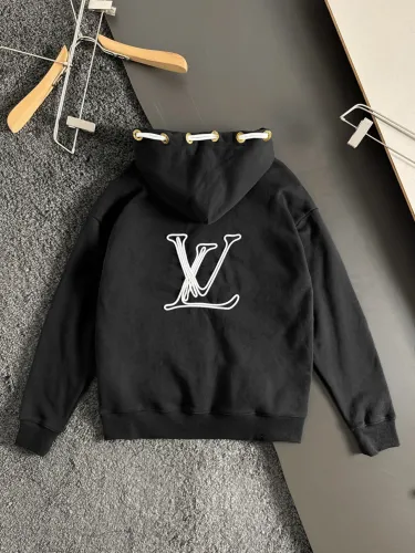 Louis Vuitton Womens Mens Long Sleeve Sweatshirt Luxury Brand Mens Sweatshirts Cotton Jersey Hoodie 1AFR32   