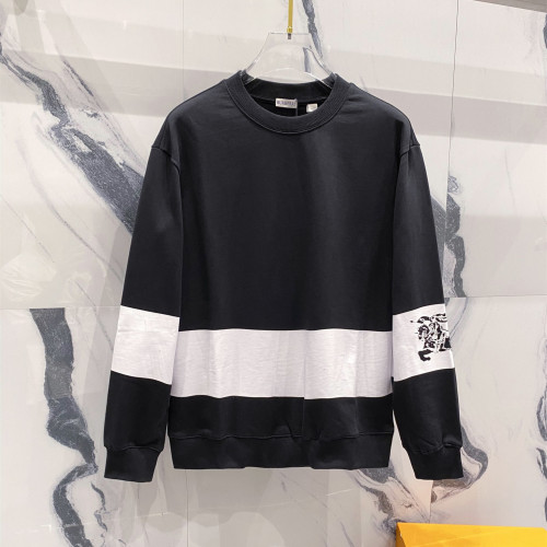 Burberry Womens Mens Sweatshirt Luxury Brand Mens EKD Stripe Cotton Sweatshirt   