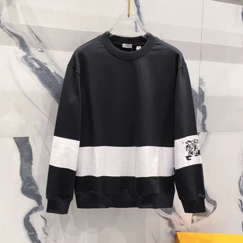 Burberry Womens Mens Sweatshirt Luxury Brand Mens EKD Stripe Cotton Sweatshirt   