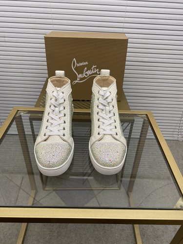 Christian Louboutin Mens Shoes Sneakers Luxury Brand Red Bottom Design Sports Footwears with Original Box