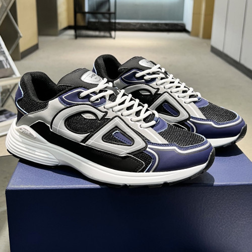 Dior Mens Shoes Sneakers Luxury Brand B30 SNEAKER Mesh and Technical Fabric with Original Box 3SN279ZRA_H840