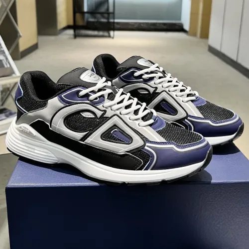 Dior Mens Shoes Sneakers Luxury Brand B30 SNEAKER Mesh and Technical Fabric with Original Box 3SN279ZRA_H840