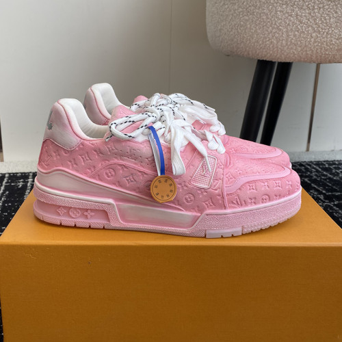 Louis Vuitton Mens Shoes Fashion Sneakers Design Luxury Brand LV TRAINER SNEAKER 1ABLVV Mix of materials with Original Box 1ABLUR  