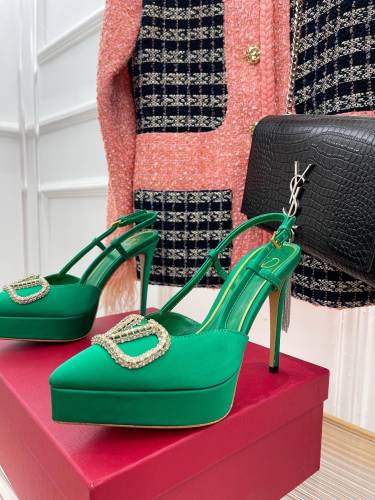 Valentino Garavani Women Fashion Shoes Pumps Luxury Brand Vlogo Signature Calfskin with Original Box 10cm Heel