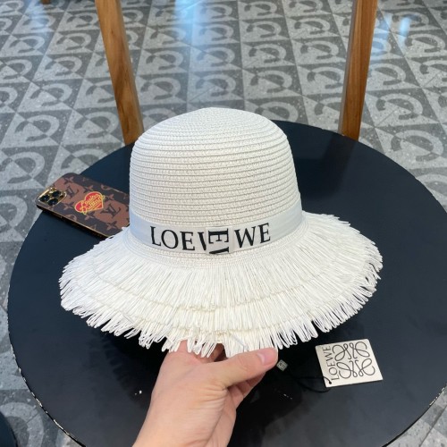 Loewe Womens Bucket Hat Straw Hat Luxury Brand Design Loewe Hats with Original Box  