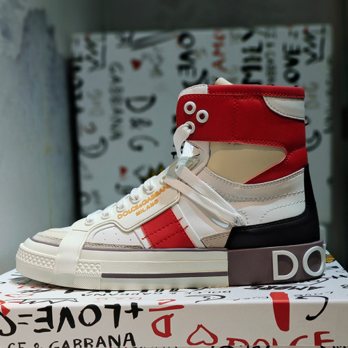 Dolce&Gabbana Men Shoes Sneakers Luxury Brand Calfskin Custom 2.Zero sneakers in Mixed Materials CS1973AQ7128S453 with Original Box  
