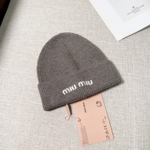 Miumiu Womens Cap Knit Hat Luxury Brand with Original Box  