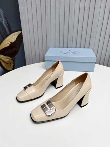 Prada Womens Shoes Casual Luxury Brand Pumps 8.5cm Heel with Original Box Whatsapp 
