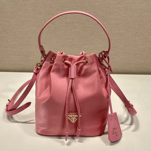 Prada Womens Shoulder Bags Luxury Brand Black Saffiano leather mini-pouch with Original Box 1BE067_RV44_F0134_V_WOM  
