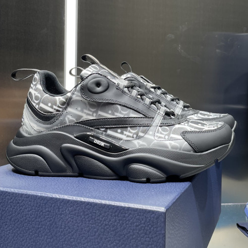 Dior Mens Shoes Sneakers Luxury Brand Breathable Design B22 SNEAKER Mesh with Smooth Calfskin with Original Box 3SN231YXX_H861