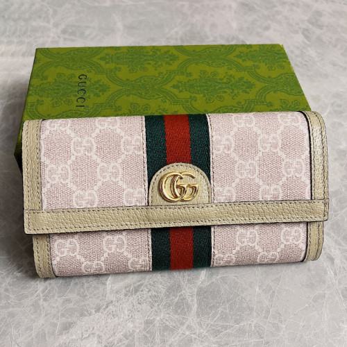 Gucci Womens Mens Bags Wallets Luxury Brand Gucci GG Supreme Ophidia Continental Wallet with Original Box 523153 96IWG 9794