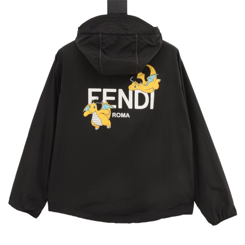 Fendi x FRGMT × Pokemon Men Womens Coat Luxury Brand Mens Jacket Top Quality   