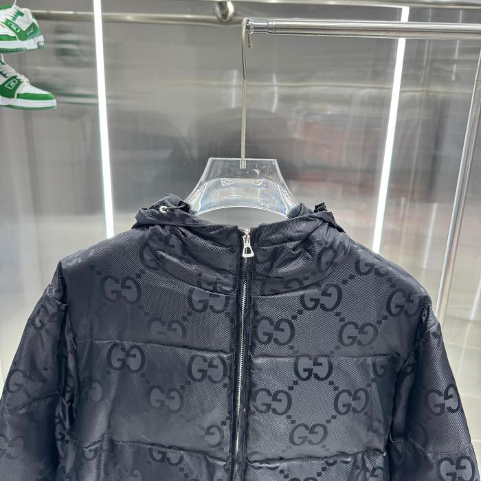 Gucci Men Womens Coat Luxury Brand Mens Hoodie Down Jacket Jumbo GG Down Jacket in Black Top Quality   