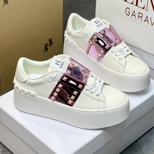 Valentino Womens Shoes Sneakers Leather Luxury Brand Women Rockstud Untitled Shoes with Original Box Whatsapp 