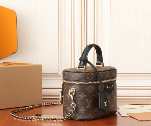 Louis Vuitton Womens Bags Messenger Shoulder Bags Luxury Brand M47128 Vanity PM Monogram Reverse Canvas with Original Box  