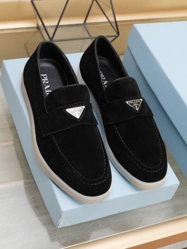 Prada Mens Shoes Casual Loafers for Men Luxury Brand Prada Shoes with Original Box Whatsapp 