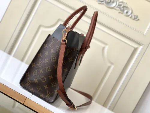 Louis Vuitton Womens Shoulder Bags Handbags Luxury Brand Fashion ON MY SIDE MM Twist calfskin and Monogram coated canvas M53823