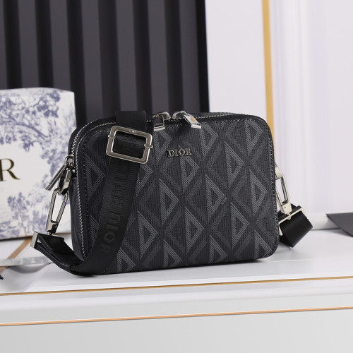Dior Mens Bags Crossbody Bags SAFARI MESSENGER BAG Black Dior Oblique Jacquard with Original Box 1ESPO206YKY_H10E
