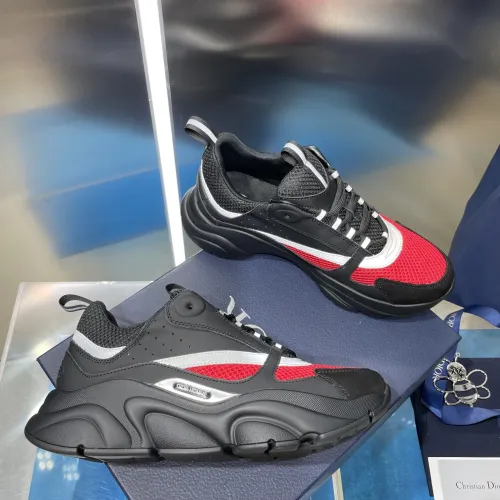 Dior Mens Shoes Sneakers Luxury Brand Breathable Design B22 SNEAKER Mesh with Smooth Calfskin with Original Box 3SN231YXX_H861