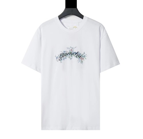 Givenchy Womens Mens Short Sleeve T-Shirt Luxury Brand T-shirt in cotton GIVENCHY Flowers BM71JA3YMU-100   