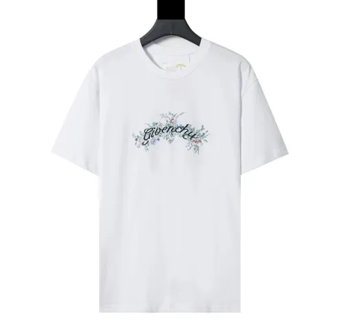 Givenchy Womens Mens Short Sleeve T-Shirt Luxury Brand T-shirt in cotton GIVENCHY Flowers BM71JA3YMU-100   
