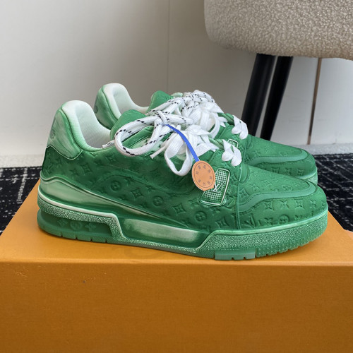 Louis Vuitton Mens Shoes Fashion Sneakers Design Luxury Brand LV TRAINER SNEAKER 1ABLVV Mix of materials with Original Box 1ABLUR  
