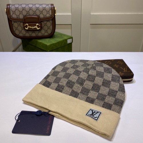 Louis Vuitton Womens Mens Cap Knit Hat Luxury Brand with Original Box  