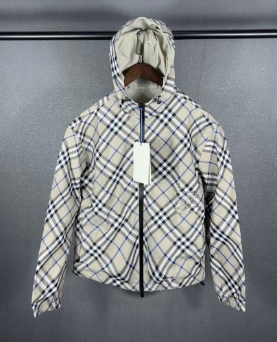 Burberry Women Mens Coat Hoodie Luxury Brand Mens Reversible Check Jacket 80872181 Top Quality   