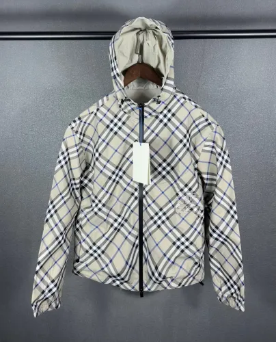 Burberry Women Mens Coat Hoodie Luxury Brand Mens Reversible Check Jacket 80872181 Top Quality   