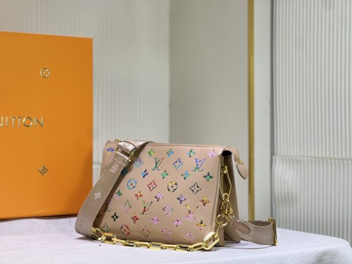 Louis Vuitton Womens Bags Messenger Shoulder Bags Luxury Brand COUSSIN PM M20379 with Original Box Monogram embossed puffy lambskin
