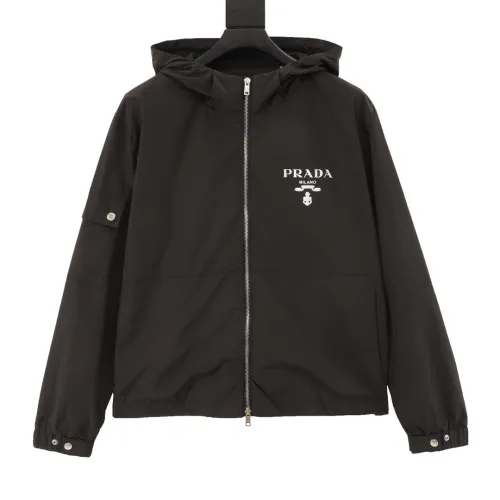 Prada Men Womens Coat Hoodie Jacket Luxury Brand Womens Jackets Top Quality   