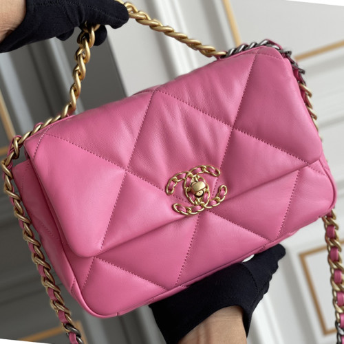 Chanel Womens Bags Shoulder Messenger Bags Chanel 19 Flap Bag Luxury Brand with Original Box