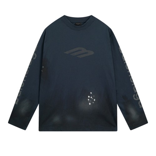Balenciaga Luxury Brand Women Mens Long Sleeve T-Shirt   