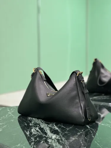 Prada Mens Womens Unisex Shoulder Bags Luxury Brand Prada Aimée large leather shoulder bag with Original Box  