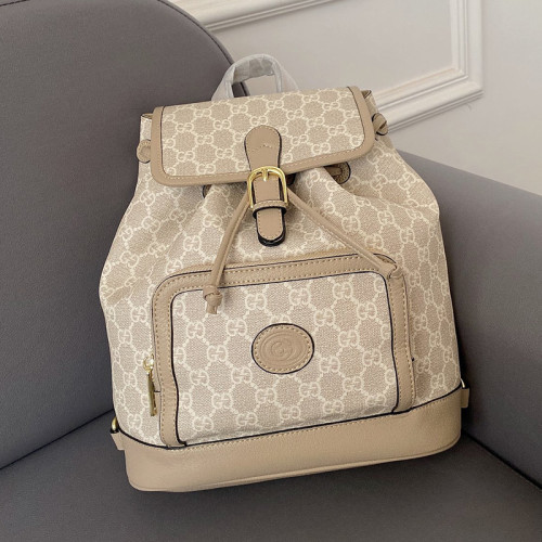 Gucci Womens Mens Fashion Bags Shoulder Backpacks Luxury Brand Backpack with Interlocking G in GG Supreme 674147 UULCT 9682 with Original Box