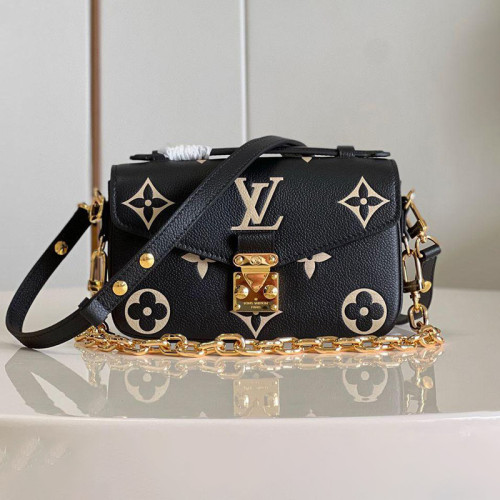 Louis Vuitton Womens Bags Crossbody Bag Luxury Brand Pochette Métis East West Monogram Empreinte Leather with Original Box  