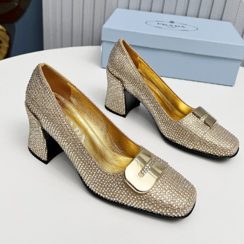 Prada Womens Shoes Casual Luxury Brand Pumps 8.5cm Heel with Original Box Whatsapp 