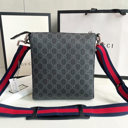 Gucci Mens Messenger Shoulder Bags Luxury Brand Fashion Bags GG Black Messenger Bag 523599  