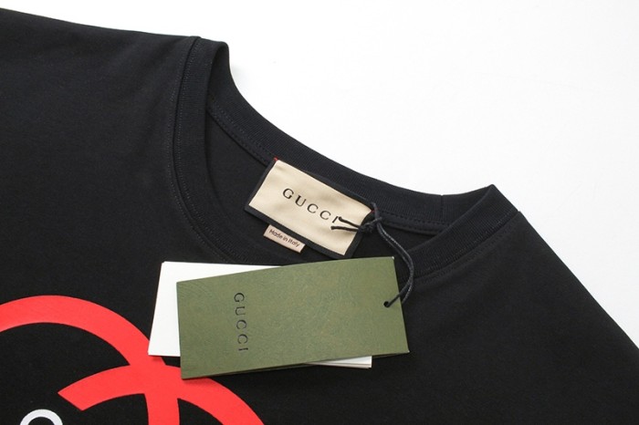 Gucci Luxury Brand Women Mens Short Sleeve T-Shirt COTTON JERSEY PRINTED T-SHIRT 771758 XJF68 2293   