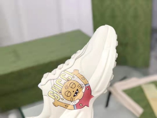 Gucci Womens Shoes Sneakers Luxury Brand Women's GG Rhyton sneaker GG Supreme canvas with Original Box 699293 DRW00 9522
