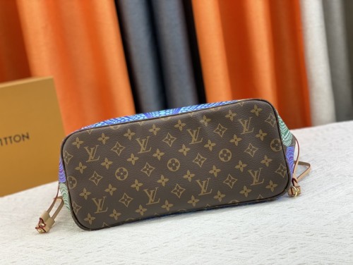 Louis Vuitton Womens Bags Handbags Luxury Brand Fashion Type NEVERFULL MM M21352 Silver Coated canvas