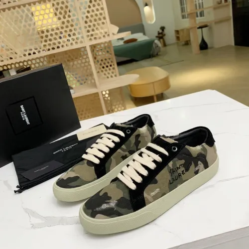 Yves Saint Laurent YSL Women Shoes Casual Luxury Brand COURT CLASSIC SL/06 EMBROIDERED SNEAKERS IN LEATHER with Original Box 61064908G109061