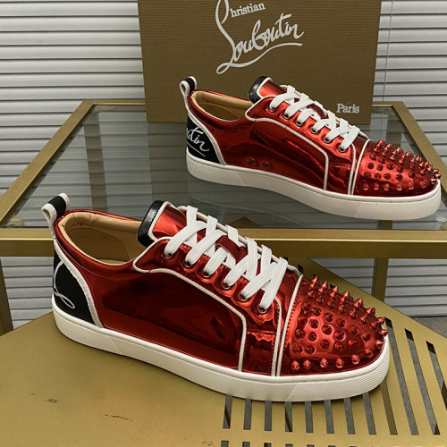Christian Louboutin Mens Shoes Sneakers Luxury Brand Red Bottom Design Sports Footwears with Original Box