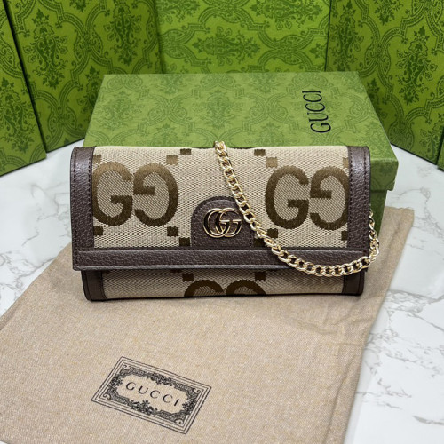 Gucci Womens Bag Wallets Clutch Luxury Brand Ophidia jumbo GG continental wallet with Original Box 726497 UKMBG 8481